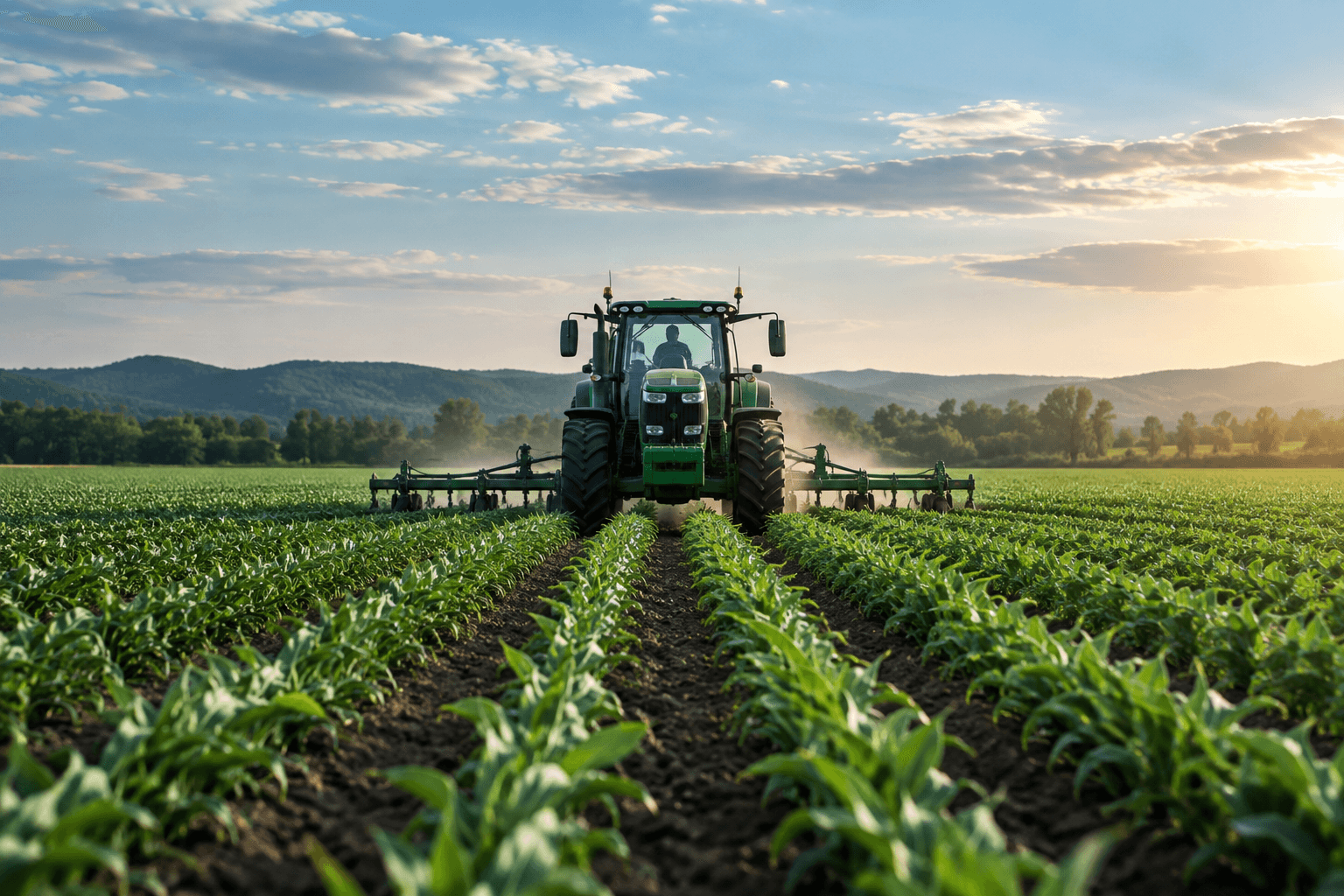 AI-generated illustrative agriculture industry scene