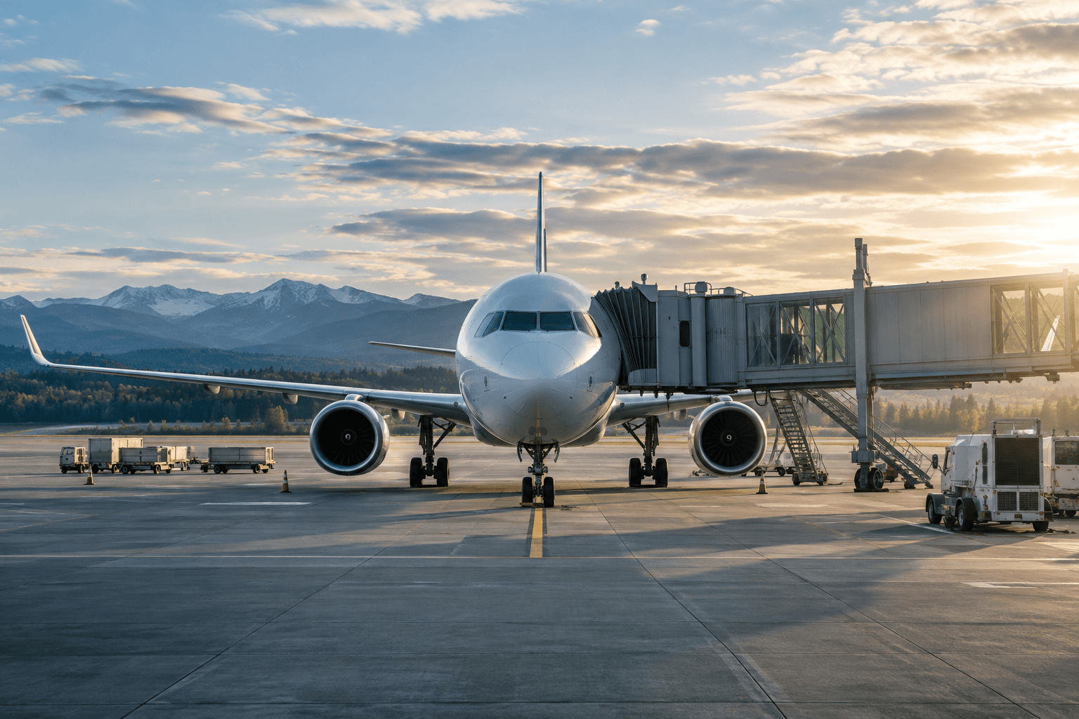 AI-generated illustrative aviation industry scene