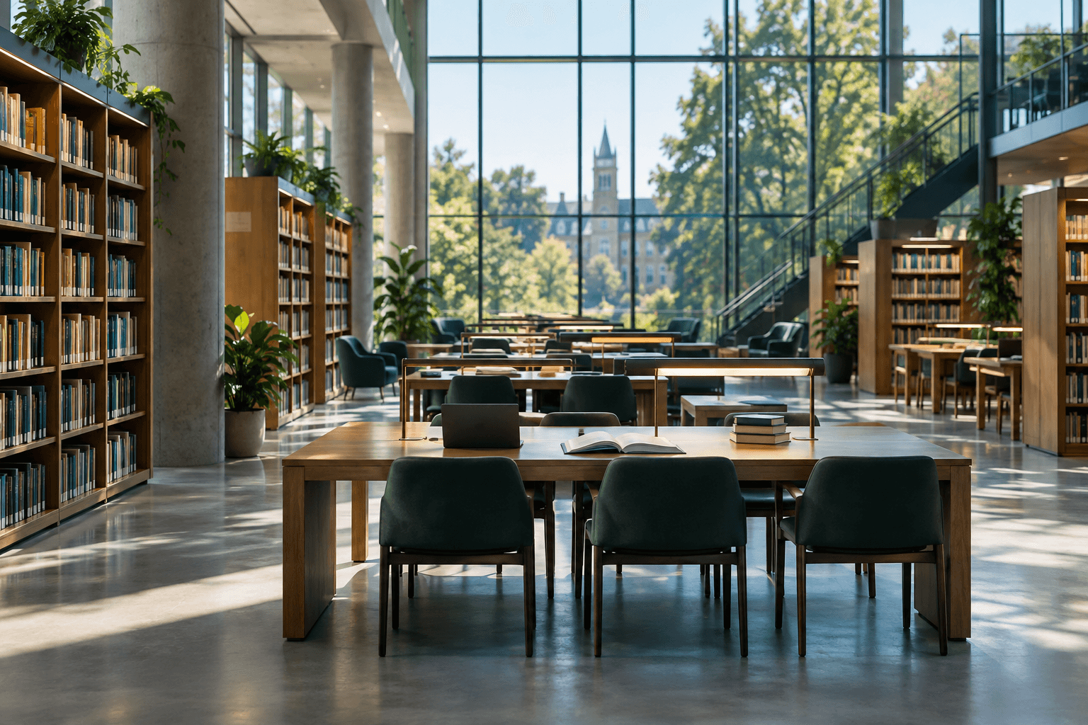 AI-generated illustrative education industry scene