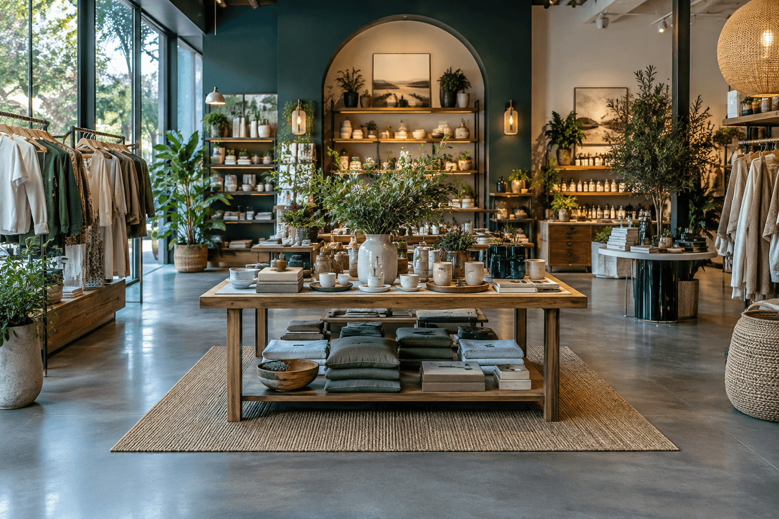 AI-generated illustrative retail industry scene